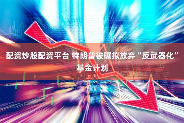 配资炒股配资平台 特朗普被曝拟放弃“反武器化”基金计划